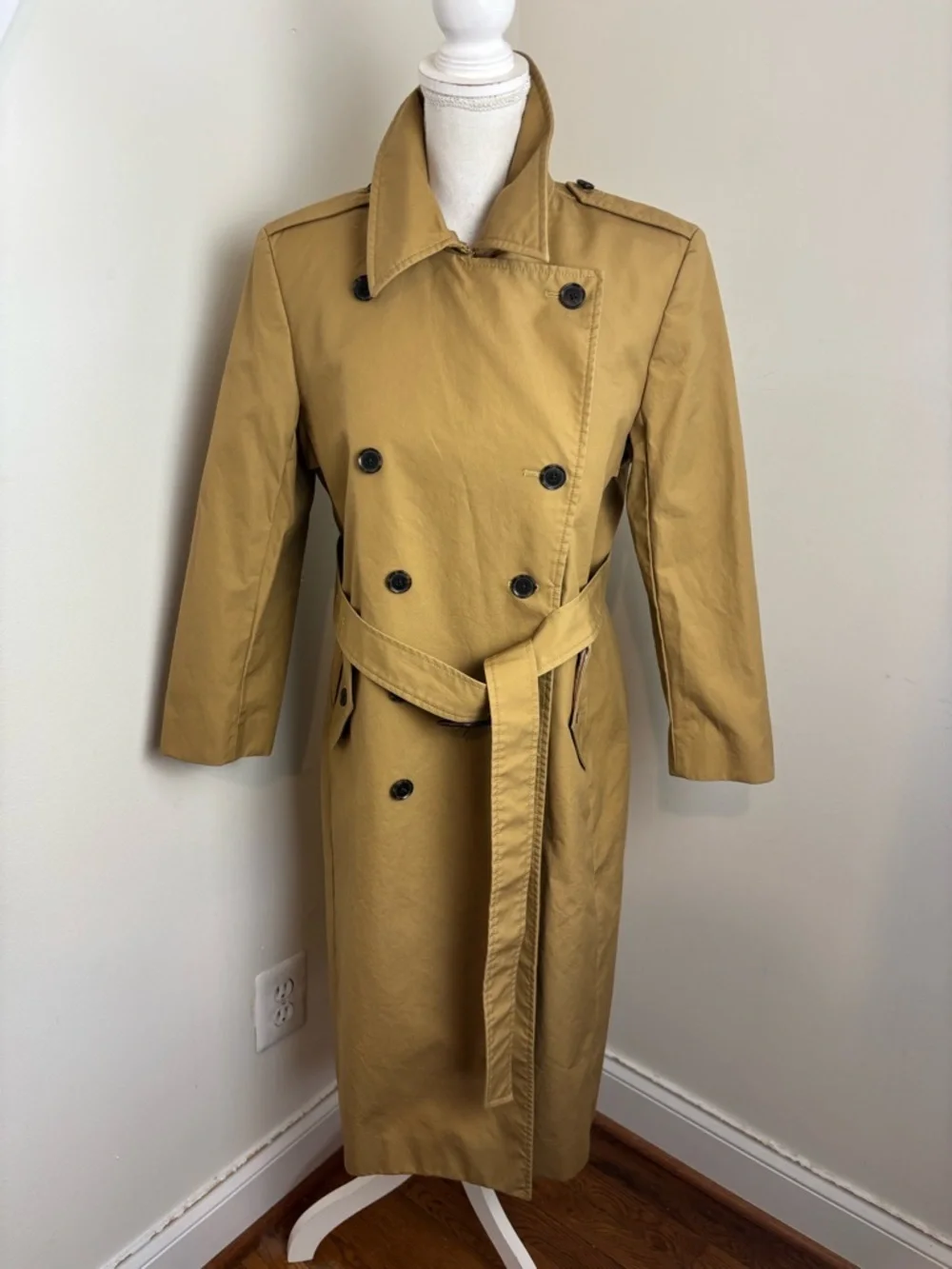 J.Crew New Long Icon Trench Coat In Size 8P